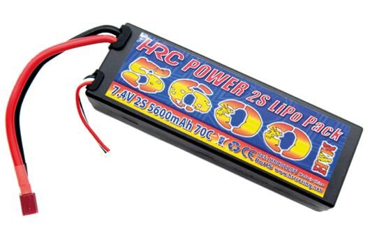 HRC Akku LiPo 2S 7.4V 5600mAh 70C Hard Case Ultra-T 46.5*25*138.5mm / HRC02256D