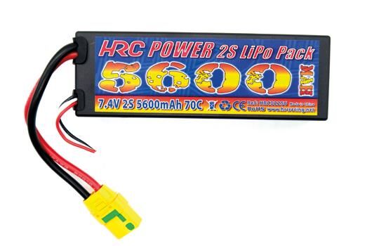 HRC Akku LiPo 2S 7.4V 5600mAh 70C Hard Case XT90AS 46.5*25*138.5mm / HRC02256X