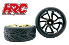 HRC Reifen 1/10 Touring montiert Turbo Gold Felgen 12mm hex HRC Street Devil (2 Stk.) / HRC61016D