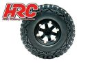 HRC Reifen 1/10 Crawler 1.9 montiert 12mm Hex Aluminium 6-Spokes Silver Felgen Crawler Master (4 Stk.) / HRC61185B