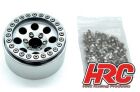 HRC Felgen 1/10 Crawler 1.9 12mm Hex Aluminium 8-Spokes Silver (4 Stk.) / HRC65102S