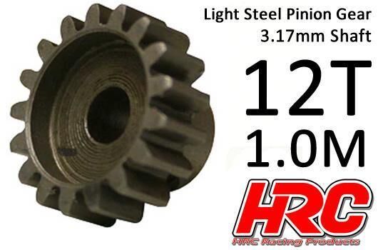 HRC Motorritzel 1.0M / 3.17mm Achse Stahl Leicht 12Z / HRC71012S
