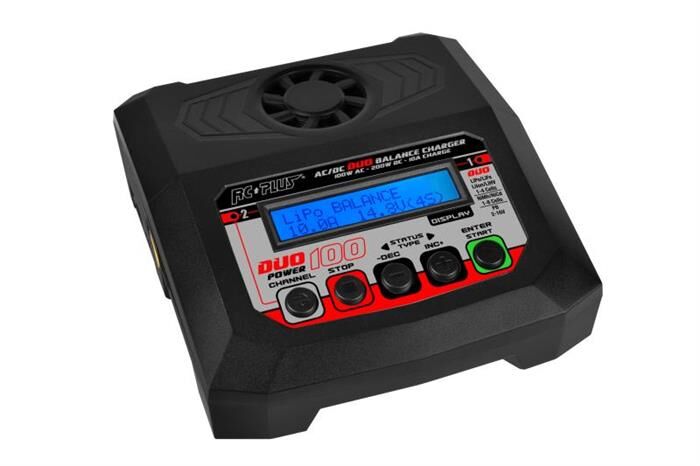 RC Plus Power Duo 100 Charger AC 100W DC 2X 100W 2x 4S Lixx 8 Nixx 16V PB / RC-CHA-213