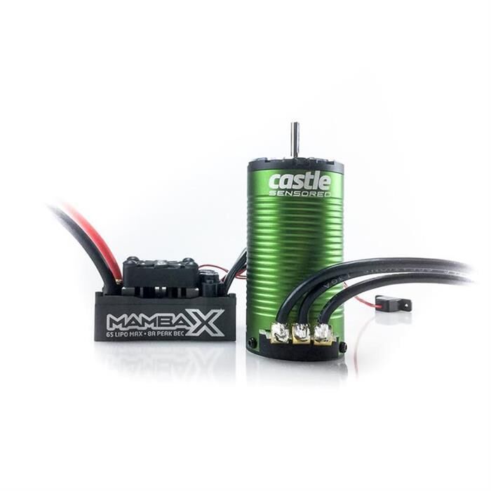 Castle Mamba X SCT Combo 1-10 Extreme Brushless SCT Car Regler mit 1415-2400 Sensored Motor / CC-010-0160-00