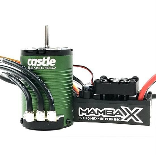 Castle Mamba X SCT Combo 1-10 Extreme Brushless SCT Car Regler mit 1410-3800 Sensored Motor / CC-010-0161-00