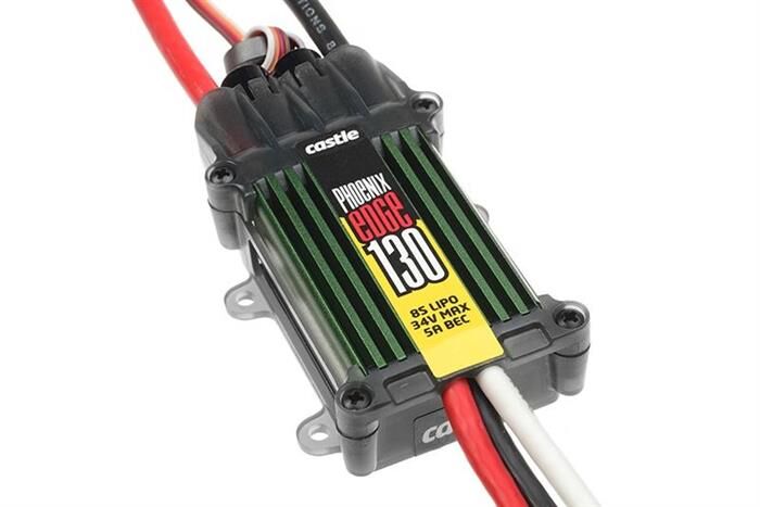 Castle Phoenix Edge 130 Hochleistungs Brushless Flug und Heli Regler Datenspeicher Telemetrie fähig Aux. Kabel 2-8S 130A 5A SBec / CC-010-0099-00