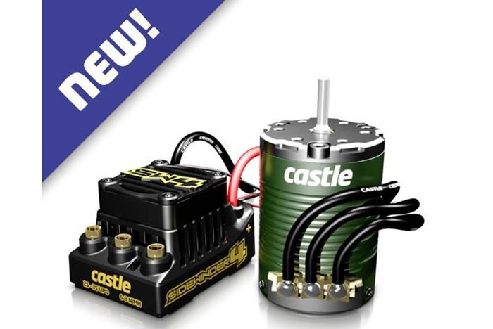 Castle Sidewinder SW4, 12.6V, 2A BEC, WP Sensorless ESC W/1406-5700 Sensored motor / CC-010-0164-02