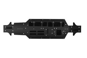 Team Corally Chassis LWB Swiss Made 7075 T6 3mm Hard Anodised Black Made In Italy / C-00180-678