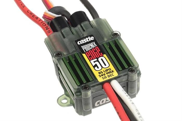 Castle Phoenix Edge 50 Hochleistungs Brushless Flug und Heli Regler Datenspeicher Telemetrie fähig Aux. Kabel 2-8S 50A 5A SBec / CC-010-0102-00