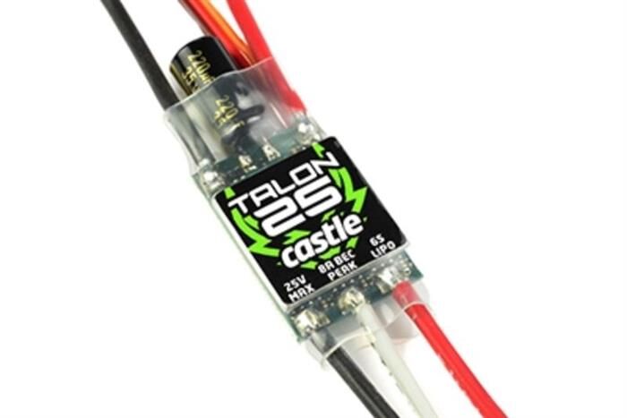 Castle Talon 25 Hochleistungs Brushless Flug und Heli Regler Telemetrie fähig 2-6S 25A Hochleistungs SBec / CC-010-0128-00