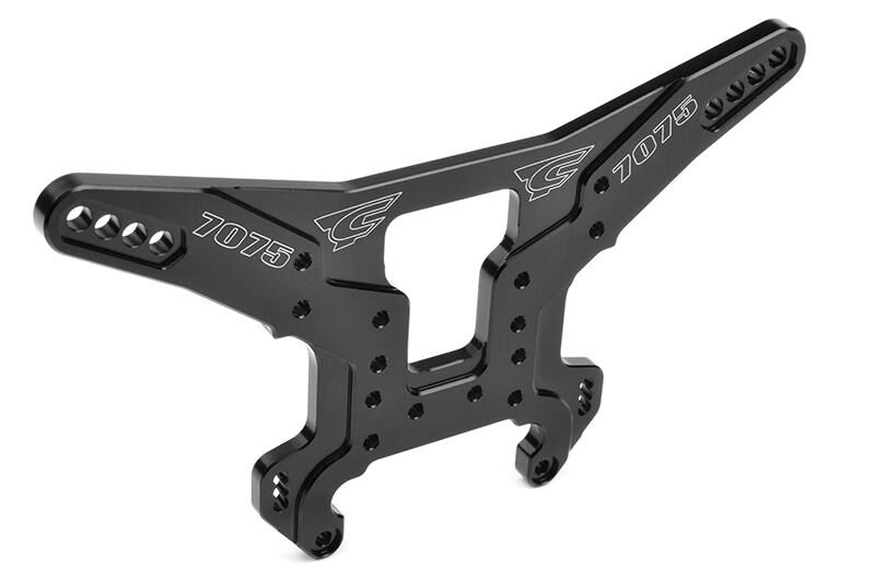 Team Corally Shock Tower MTL Swiss Made 7075 T6 5mm Hard Anodised Black Made In Italy / C-00180-422