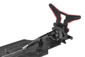 Team Corally Shock Tower MTL Swiss Made 7075 T6 5mm Hard Anodised Black Made In Italy / C-00180-422