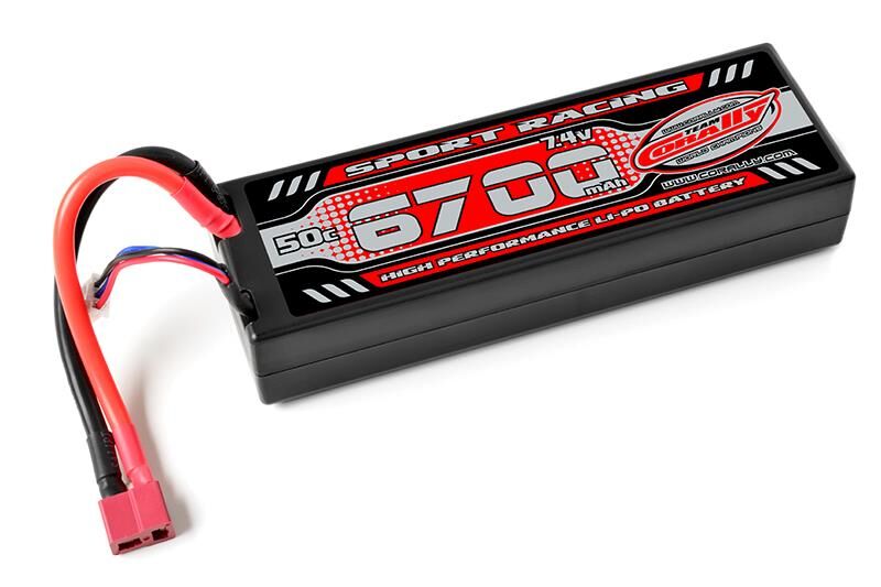 Team Corally Sport Racing 50C 6700Mah 2S 7,4V T-Plug Hard Case / C-49126-D