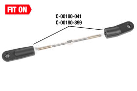Team Corally Spurstange M5 92 mm Feder Stahl (2 Stück) / C-00180-143-2