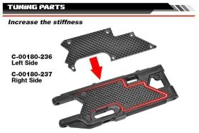 Team Corally Suspension Arm Long V2 Lower Rear Composite 1 pc / C-00180-099-2