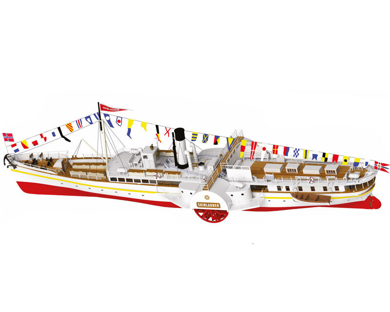 modell-tec D/S Skibladner Seitenraddampfer 1:60 Bausatz / 24530