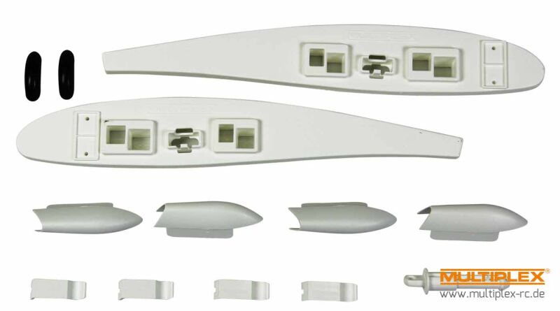 Multiplex Ersatzteil Kunststoffteilesatz Flächen Lentus (wie im KIT) / 1-01473