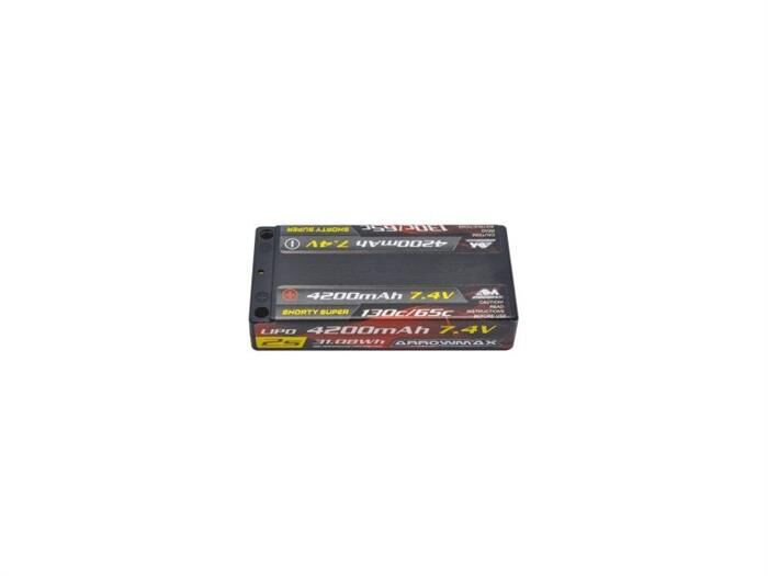 ARROWMAX AM Lipo 4200mAh 2S Shorty Super LCG - 7.4V 65C Continuous 1 / AM-700213