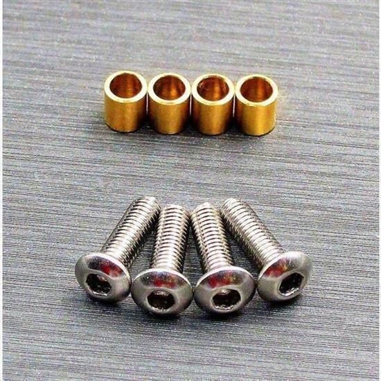 SAMIX SCX10-3 brass knuckle busings set (include 4 screw) / SAMscx3-4067