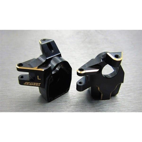 SAMIX SCX10-3 brass heavy steering knuckle (black coating) / SAMscx3-4412
