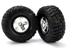 TRAXXAS Reifen+Felge montiert Kumho Slash 2WD vorn satin...