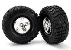 TRAXXAS Reifen+Felge montiert Kumho Slash 2WD vorn satin chrom / TRX5881X