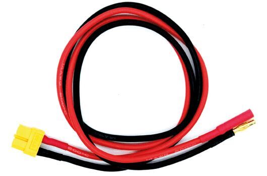 HRC Racing Ladekabel Gold XT60 Ladestecker zu 4mm männchen minus / 4mm weibchen plus Stecker 600mm / HRC9603G-6