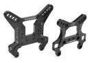 Team Corally Shock Tower Rear Swiss Made 7075 T6 5mm Hard Anodised Black Made In Italy / C-00180-423