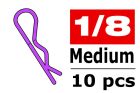 Team Corally Karosserieklammern 45° gebogen Mittel Violet 10 St / C-35113