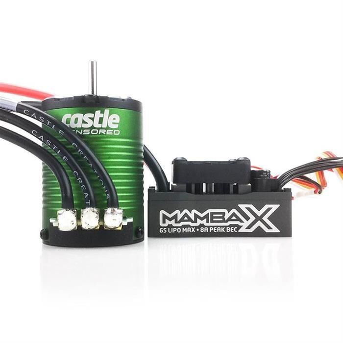 Castle Mamba X Combo 1-10 Extreme Brushless Car Regler mit 1406-4600 Sensored Motor / CC-010-0155-01
