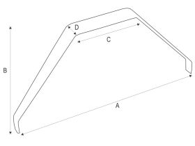 Extron GFK Fahrwerk 590 mm x 320 mm / X6006