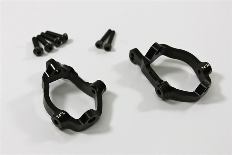 Team C Aluminium Radlagerträger vorne 14° l/r 1:8 Comp. / TU0829