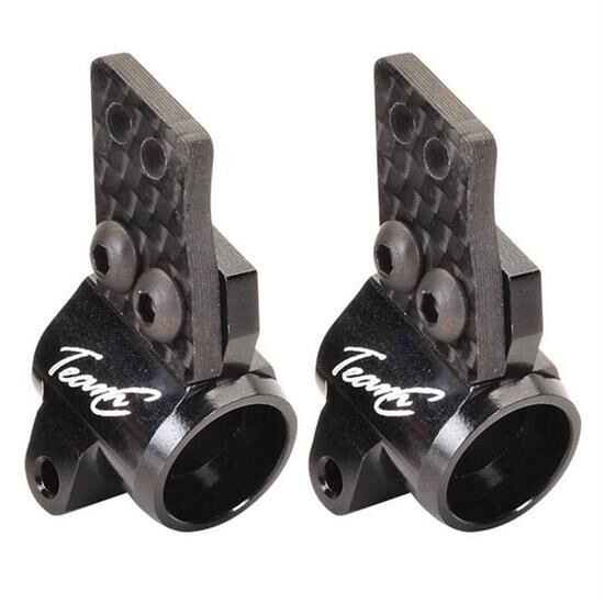 Team C Aluminium Achsschenkel hinten +1° mit Kugellager und Carbon Platte (2 St.) 4WD / TU0431