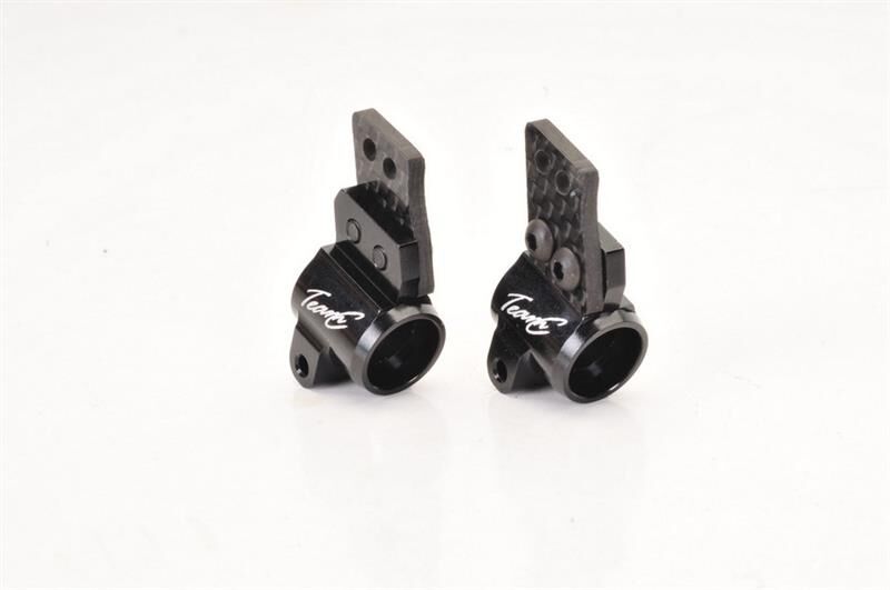 Team C Aluminium Achsschenkel hinten mit Kugellager und Carbon Platte (2 St.) 4WD / TU0434