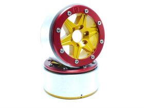 Metsafil Beadlock Crawler Wheels SIXSTAR gold/rot 1.9 (2...