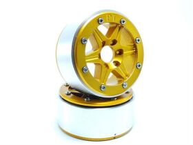 Metsafil Beadlock Crawler Wheels SIXSTAR gold/gold 1.9 (2...
