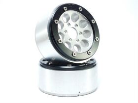 Metsafil Beadlock Crawler Wheels GUN silber/schwarz 1.9...