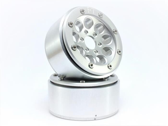 Metsafil Beadlock Crawler Wheels GUN silber/silber 1.9 (2 St.) ohne Radnabe / MT5020SS