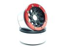 Metsafil Beadlock Crawler Wheels GUN schwarz/rot 1.9 (2 St.) ohne Radnabe / MT5020BR