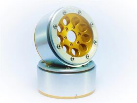 Metsafil Beadlock Crawler Wheels GUN gold/silber 1.9 (2...