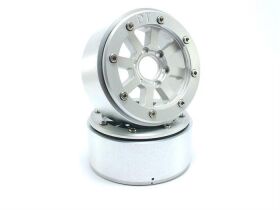 Metsafil Beadlock Crawler Wheels HAMMER silber/silber 1.9...