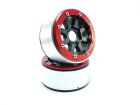 Metsafil Beadlock Crawler Wheels HAMMER schwarz/rot 1.9 (2 St.) ohne Radnabe / MT5040BR