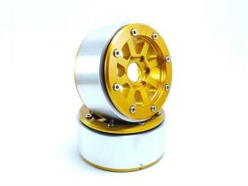 Metsafil Beadlock Crawler Wheels HAMMER gold/gold 1.9 (2...
