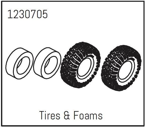 ABSIMA Reifen & Schaumstoffeinlage - Khamba (2 St.) / 1230705