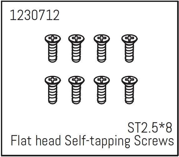 ABSIMA Flachkopfschrauben selbstschneidend ST2,5*8 (8 St.) - Khamba / 1230712
