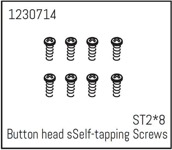 ABSIMA Rundkopfschrauben selbstschneidend ST2*8 (8 St.) - Khamba / 1230714