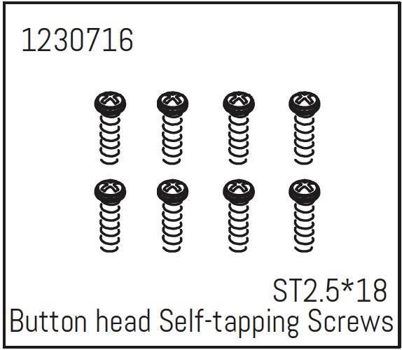 ABSIMA Rundkopfschrauben selbstschneidend ST2.5*18 (8 St.) - Khamba / 1230716