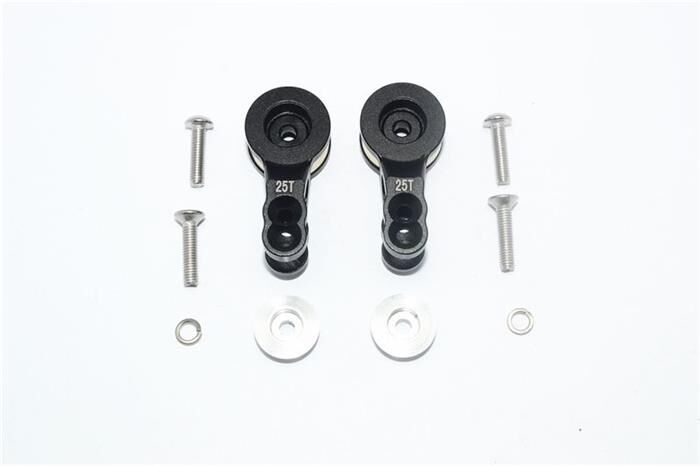 GPM TRAXXAS 1/10 E-Revo Aluminium Servo Horn mit Feder schwarz / GPMER2025TSHBK