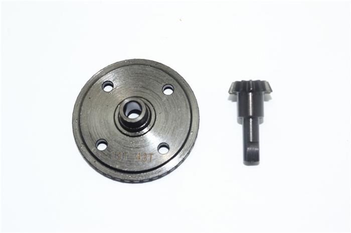 GPM ARRMA Senton, Typhon, Limitless, Infraction 6s Stahl Hauptdiff- & Kegelzahnrad gehärtet (43T/13T) / GPMMAS1343TSBK