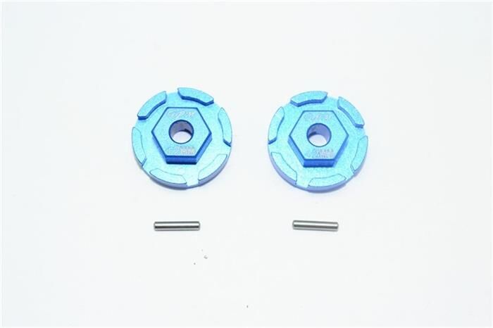 GPM TRAXXAS Rustler 4x4 Aluminium Hex Adapter (+2mm) blau / GPMRUS4010+2MMB
